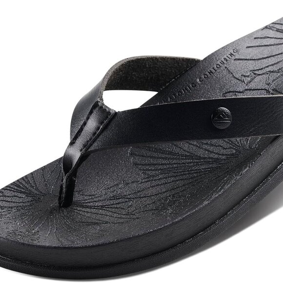 Women's Cushion Flip Flops Ethylene Vinyl Acetate Black Size 9 Slip On - Picture 5 of 6